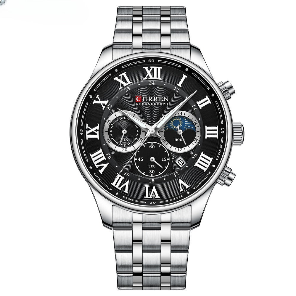 Calendar Steel Quartz Men's Watch